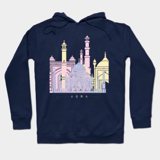 AGRA SKYLINE POSTER PASTEL Hoodie